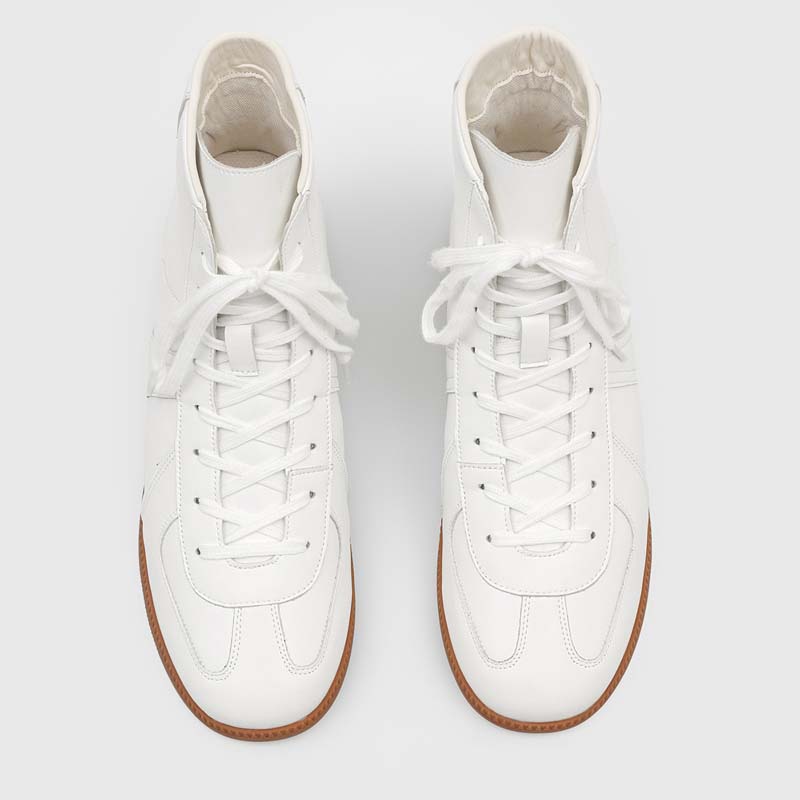 Guipure Lace Panel - Męskie klasyczne buty typu high-top z