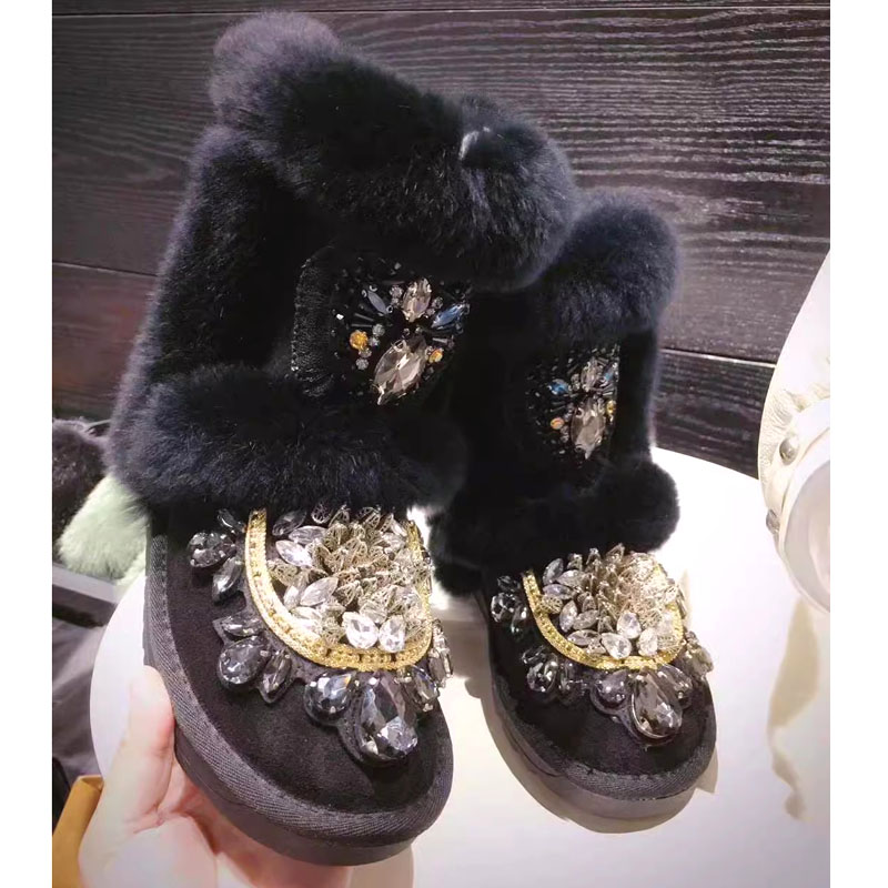 Sew On Rhinestone - Bling czarny biały klejnot kryształ górski