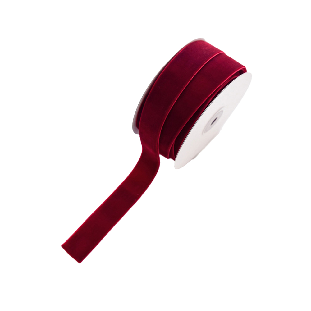 Velvet Ribbon Roll - 10-metrowa rolka tkaninowej wstążki z jednostronnym