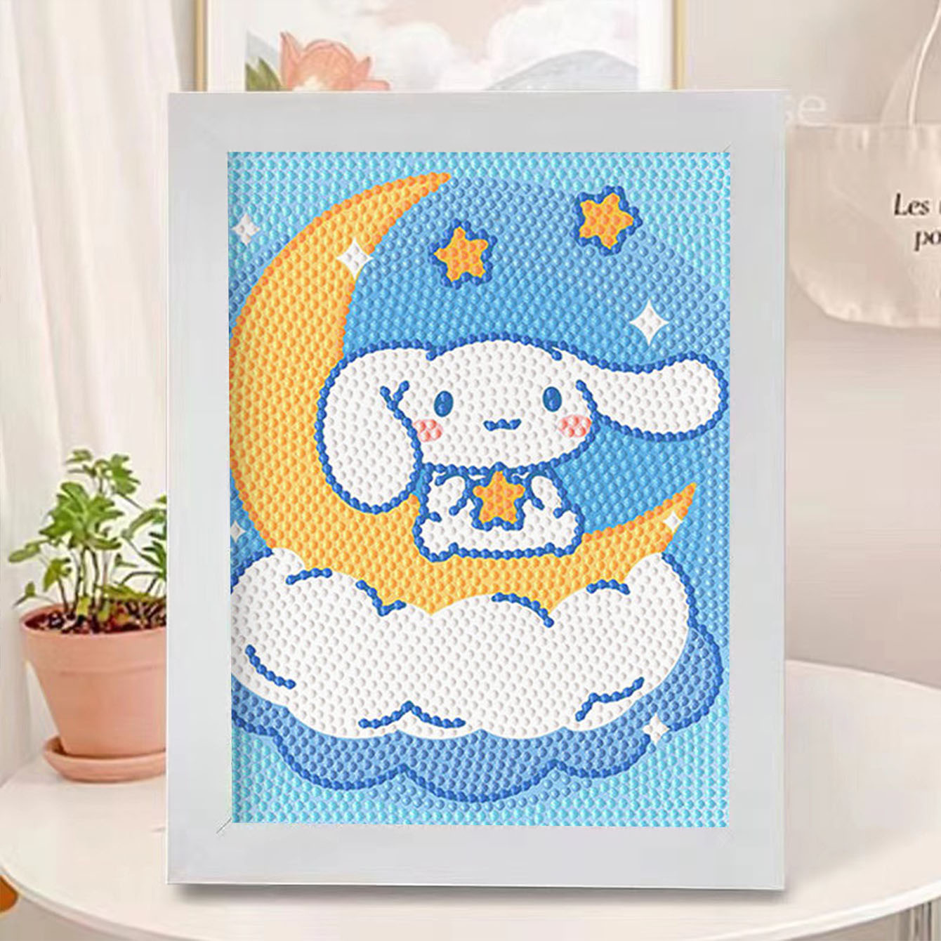 Embroidery Embellishments - Sanliou Księżycowy Jadeit Guigou Kryształowy Obraz
