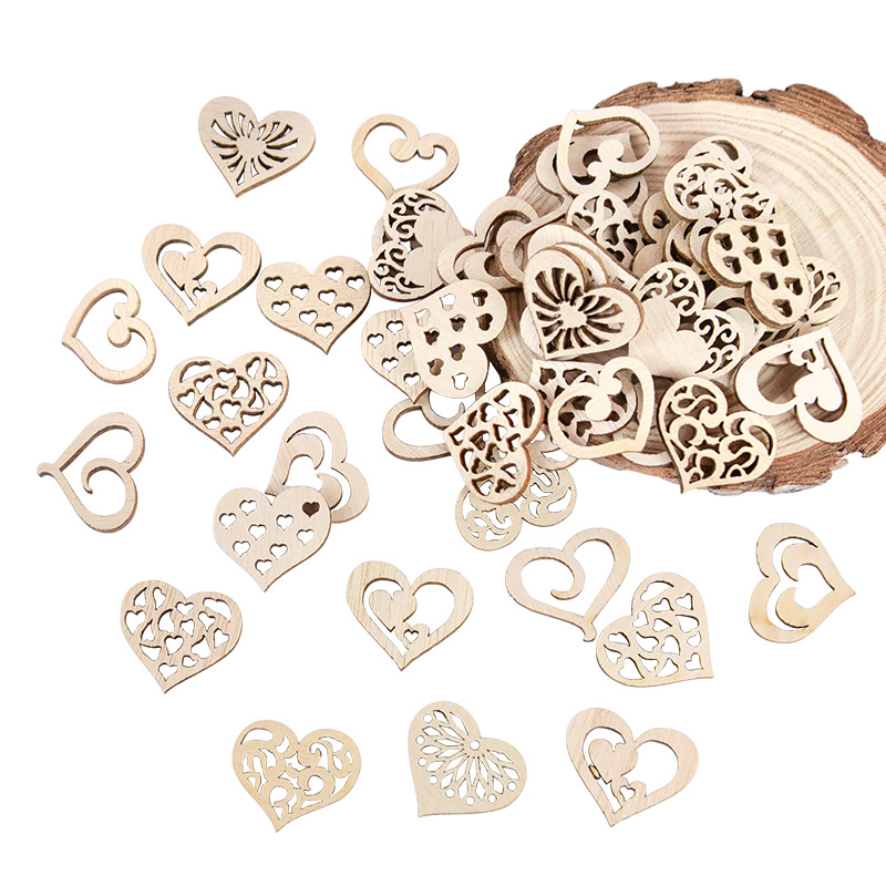 50/100 sztuk wydrążone serce w – Craft Embellishment recenzja i cena