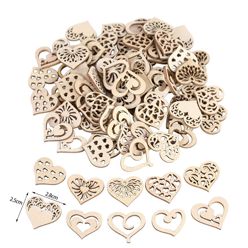 50/100 sztuk wydrążone serce w – Craft Embellishment recenzja i cena